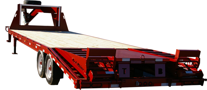 Red Rhino 26 foot, 7K with six foot ramps, pop-up center, LED lights and spare tire mounted.