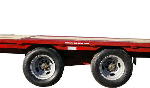 Red Rhino 32 foot, 10K Low Pro with five foot ramps, pop-up center, LED lights and spare tire mounted.